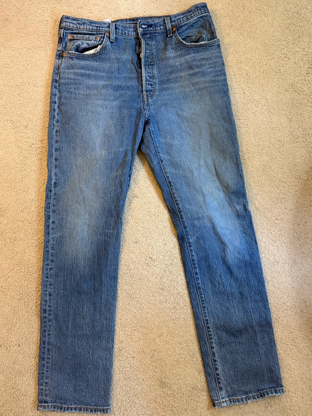 Levi's 501 women’s Faded Blue Straight Jeans